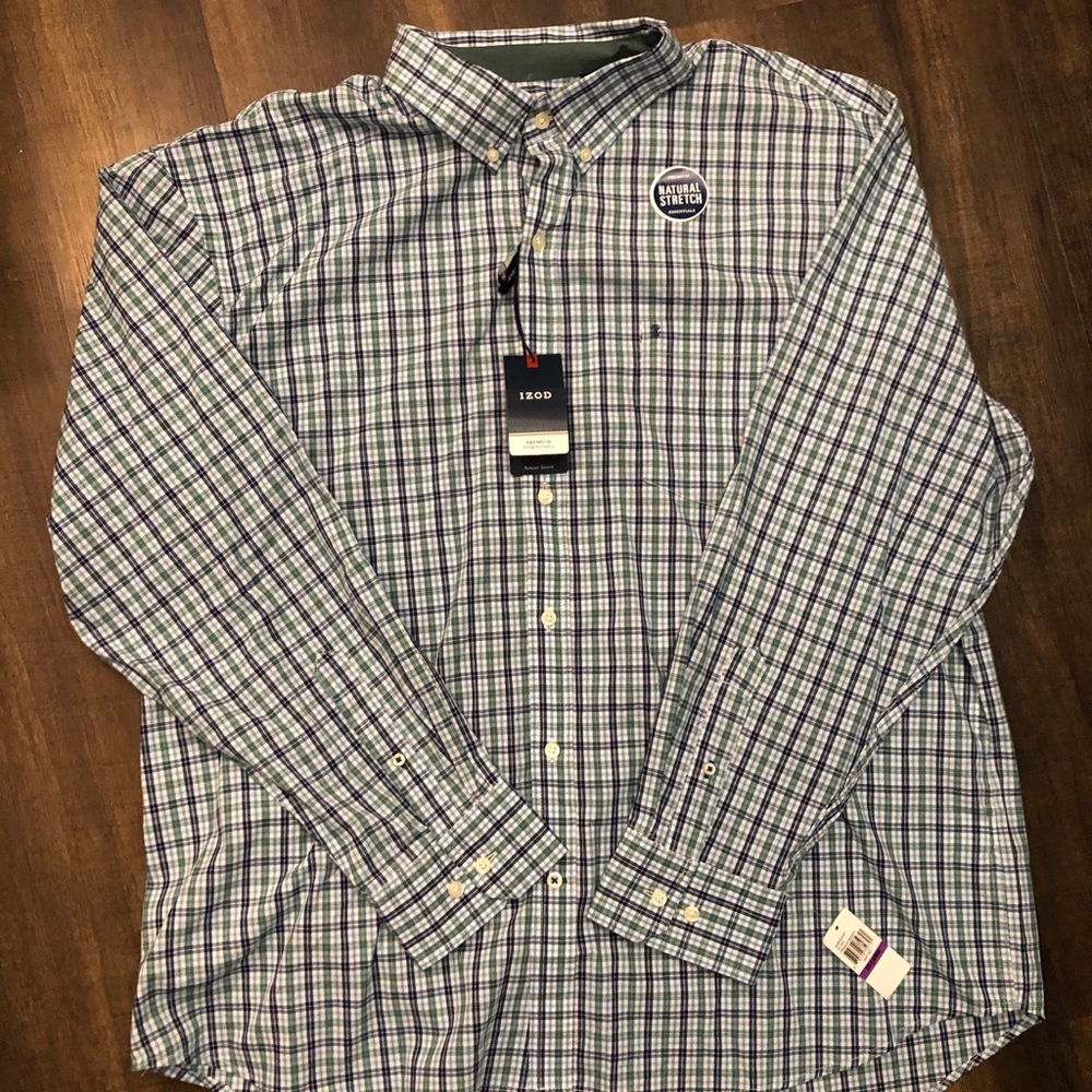 NWT Men’s IZOD button down shirt XXL